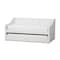 Baxton Studio Barnstorm White Faux Leather Upholstered Daybed with Trundle Bed 131-7303 - alternate 1